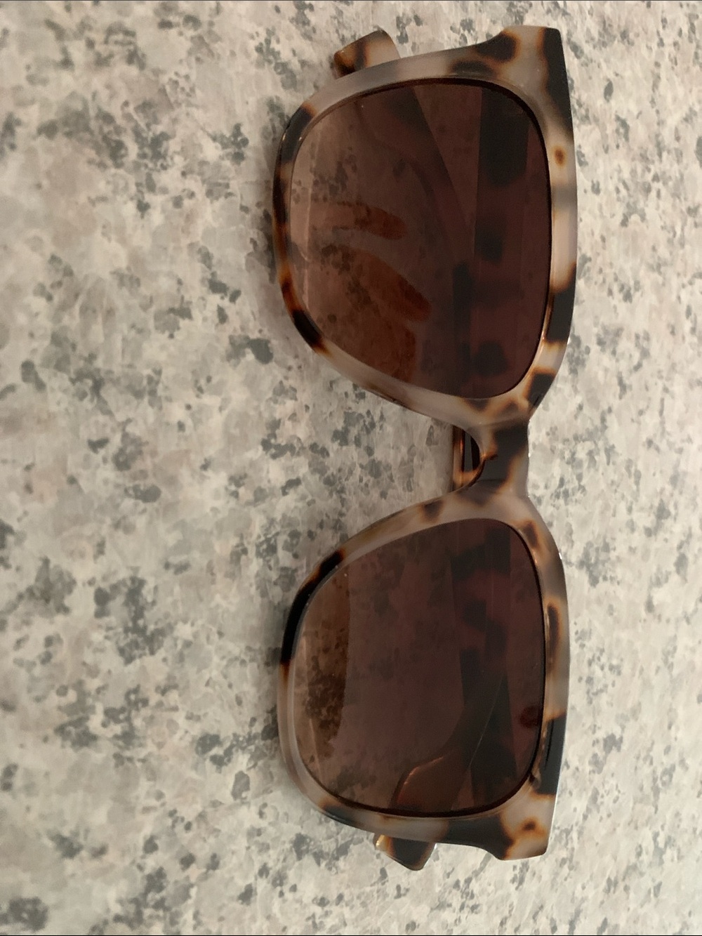 Tortoiseshell Square Women's Sunglasses - Brown Lenses